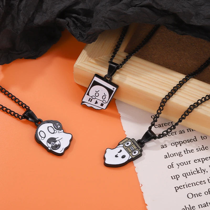  Pendent Necklace Ghost Boo Decorative Necklaces  